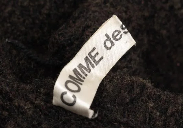 コムデギャルソンCOMME des GARCONS フリンジボタンレスニットベスト 焦げ茶M位 K-153637_011