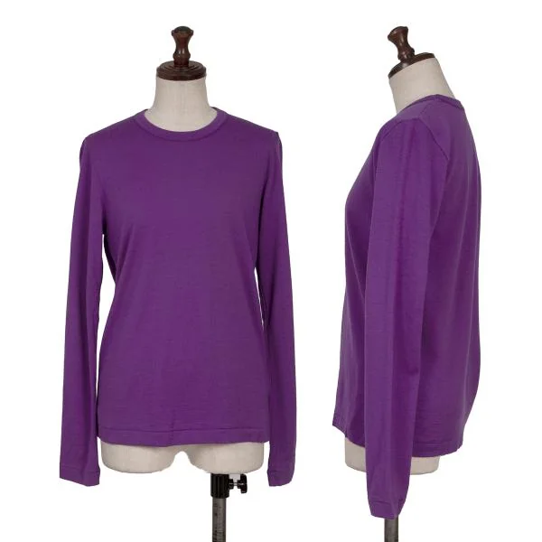COMME des GARCONS Wool Jersey T Shirt Purple S-M K-153652_001