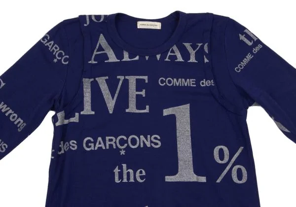 COMME des GARCONS Pigment English Word Printed Wool T Shirt K-153653_003