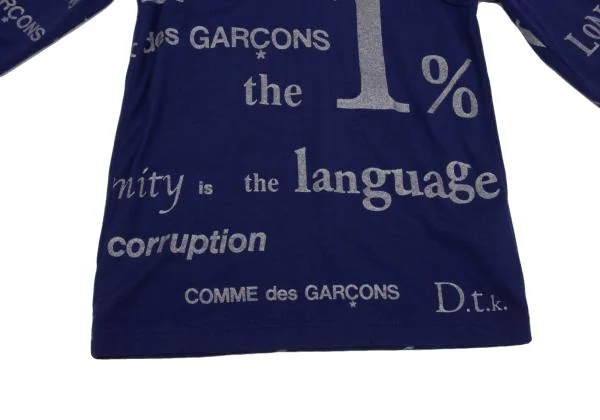 COMME des GARCONS Pigment English Word Printed Wool T Shirt K-153653_009