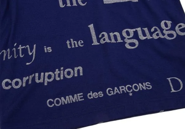COMME des GARCONS Pigment English Word Printed Wool T Shirt K-153653_010
