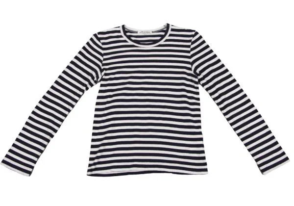 コムデギャルソンCOMME des GARCONS コットンボーダーカットソー 紺オフS K-153655_002