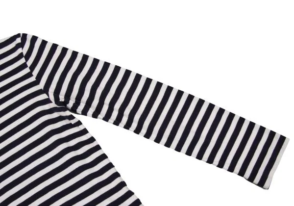 コムデギャルソンCOMME des GARCONS コットンボーダーカットソー 紺オフS K-153655_008