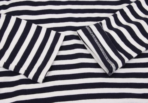 コムデギャルソンCOMME des GARCONS コットンボーダーカットソー 紺オフS K-153655_009