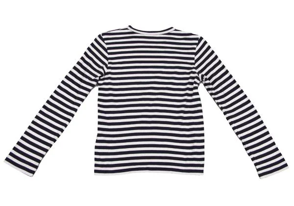 コムデギャルソンCOMME des GARCONS コットンボーダーカットソー 紺オフS K-153655_012