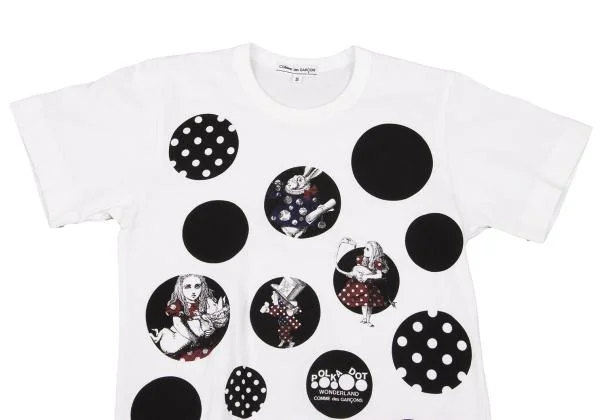 COMME des GARCONS Alice in Wonderland Dot Printed T-shirt K-153661_002