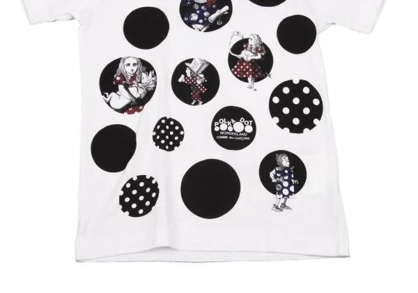 COMME des GARCONS Alice in Wonderland Dot Printed T-shirt K-153661_006