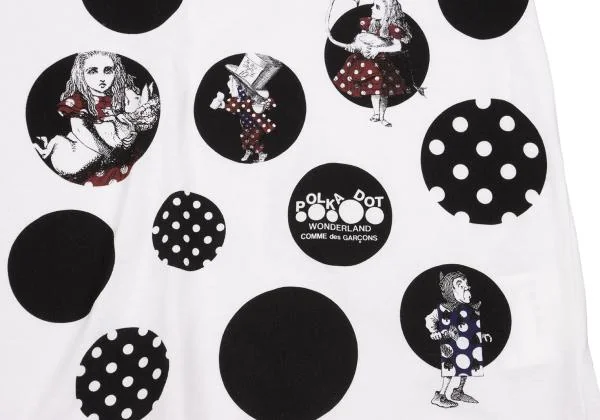 COMME des GARCONS Alice in Wonderland Dot Printed T-shirt K-153661_007