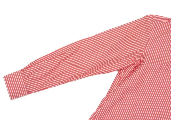 コムデギャルソンCOMME des GARCONS タイネックストライプバックボタンブラウス 赤白M K-153667_006