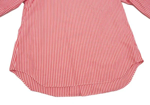 コムデギャルソンCOMME des GARCONS タイネックストライプバックボタンブラウス 赤白M K-153667_008