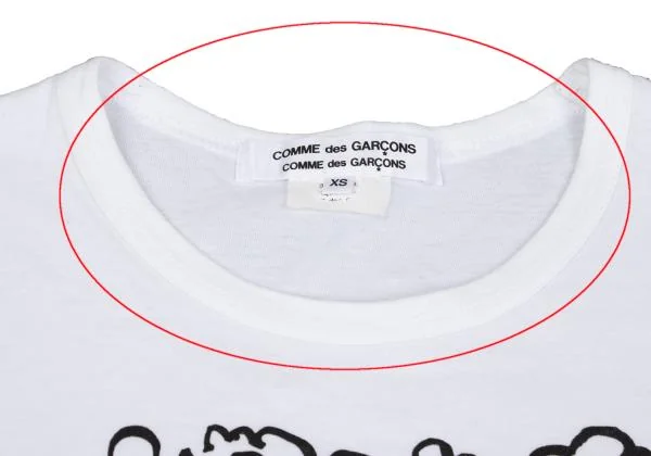 コムコム コムデギャルソンCOMME des GARCONS グラフィックプリントTシャツ オフXS K-153691_005