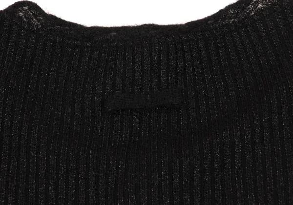ジャンポールゴルチエ ファムJean Paul GAULTIER FEMME レーヨン混グリッターリブニットカーディガン 黒40 K-153720_011