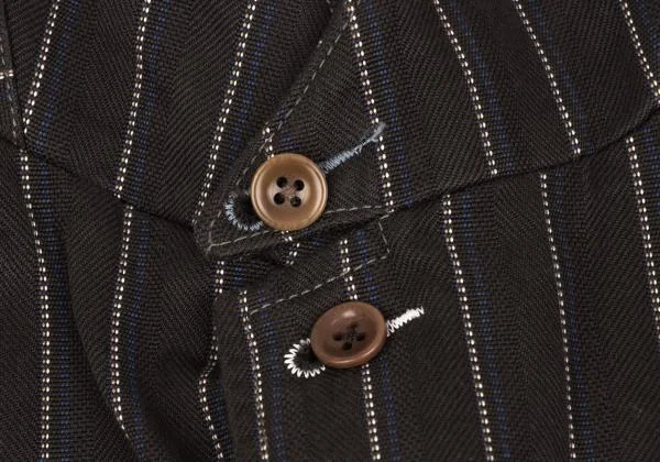 ポールスミスジーンズPaul Smith JEANS バード刺繍ライニングストライプジャケット 焦げ茶他M K-153723_006