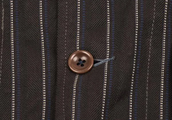 ポールスミスジーンズPaul Smith JEANS バード刺繍ライニングストライプジャケット 焦げ茶他M K-153723_013