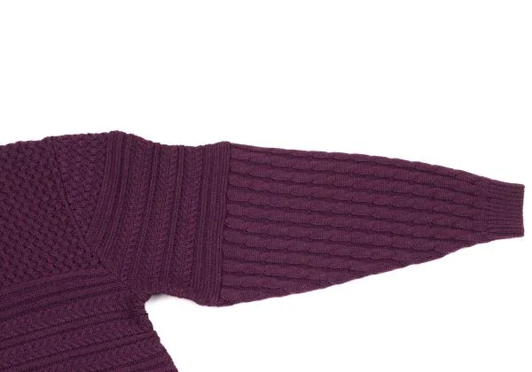 KENZO Composition Switching Turtleneck Knit Sweater K-153733_005