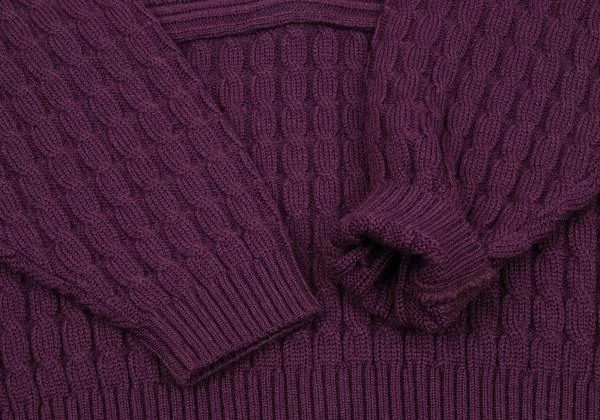 KENZO Composition Switching Turtleneck Knit Sweater K-153733_006