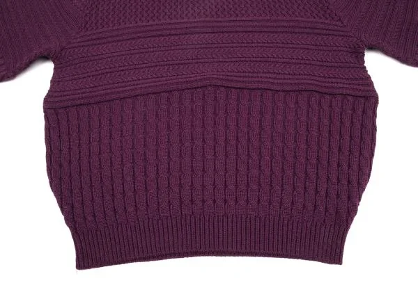 KENZO Composition Switching Turtleneck Knit Sweater K-153733_007