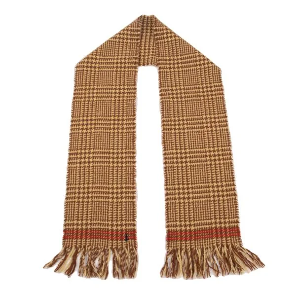 45rpm 45R Houndstooth Fringe Scarf Beige  K-153739_001