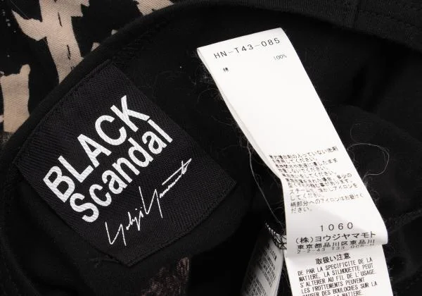 ブラックスキャンダル ヨウジヤマモトBLACK Scandal Yohji Yamamoto 我が子はバックプリントTシャツ 黒ベージュ3 K-153745_011