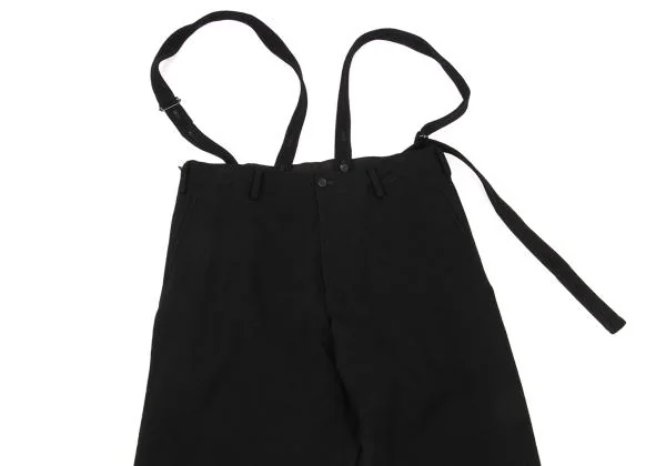 Yohji Yamamoto FEMME Wool Side Zip Suspender Wide Pants K-153746_002