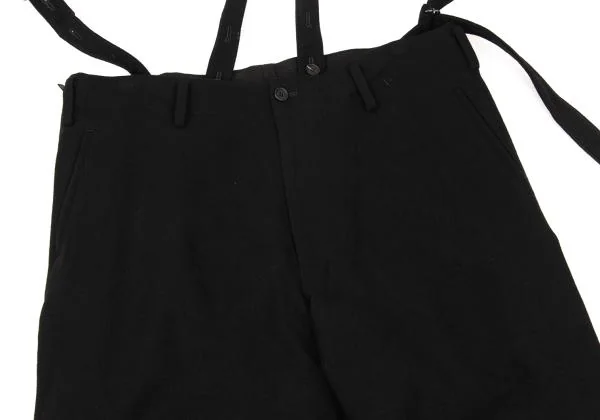 Yohji Yamamoto FEMME Wool Side Zip Suspender Wide Pants K-153746_003