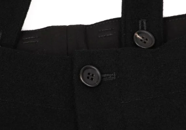 Yohji Yamamoto FEMME Wool Side Zip Suspender Wide Pants K-153746_004