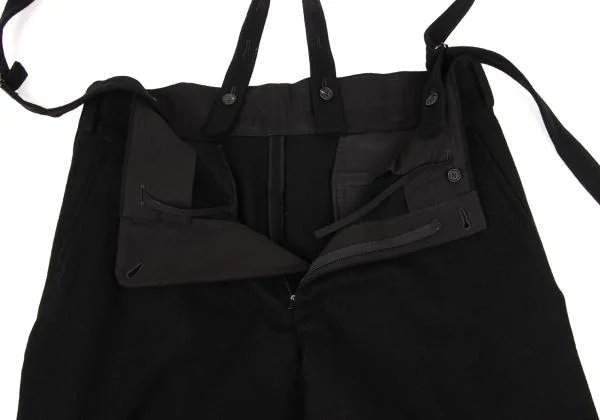 Yohji Yamamoto FEMME Wool Side Zip Suspender Wide Pants K-153746_006