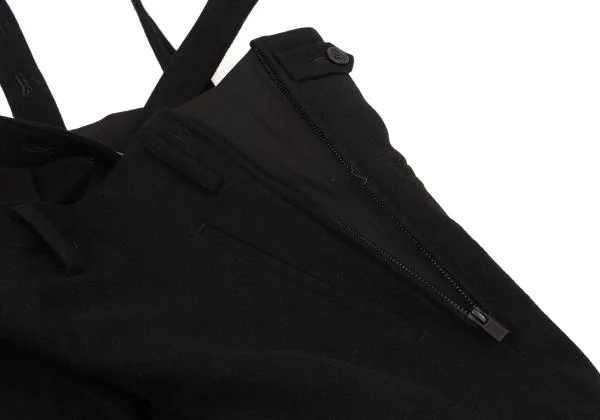 Yohji Yamamoto FEMME Wool Side Zip Suspender Wide Pants K-153746_007