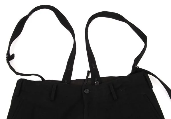 Yohji Yamamoto FEMME Wool Side Zip Suspender Wide Pants K-153746_008