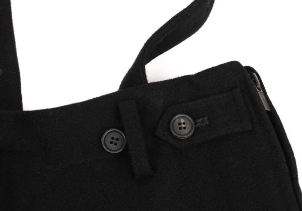 Yohji Yamamoto FEMME Wool Side Zip Suspender Wide Pants K-153746_014
