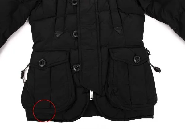 ディースクエアードDSQUARED2 ニット切替ネックダウンジャケット 黒38 K-153761_010