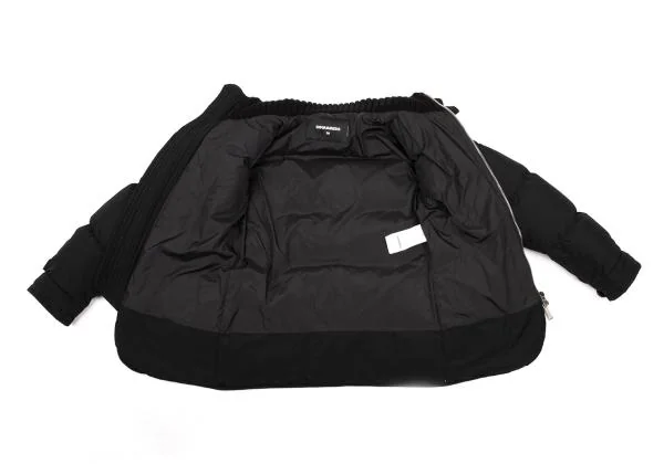 ディースクエアードDSQUARED2 ニット切替ネックダウンジャケット 黒38 K-153761_014