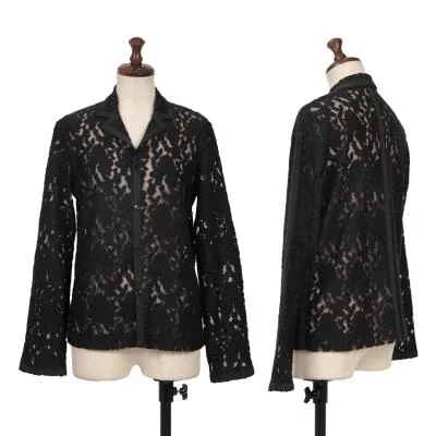 tricot COMME des GARCONS Floral Embroidery Mesh Jacket