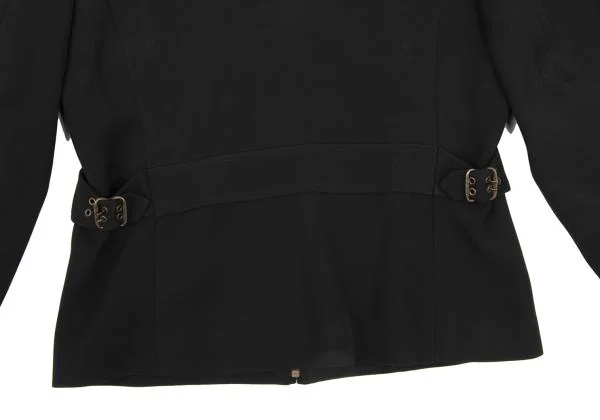 ジャンポールゴルチエ クラシックJean Paul GAULTIER CLASSIQUE レーヨンウール片玉ポケットデザインスウィングトップ 黒48 K-153800_013