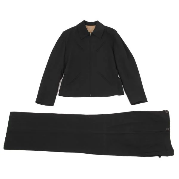 ジャンポールゴルチエ クラシックJean Paul GAULTIER CLASSIQUE レーヨンウール片玉ポケットデザインスウィングトップ 黒48 K-153800_016