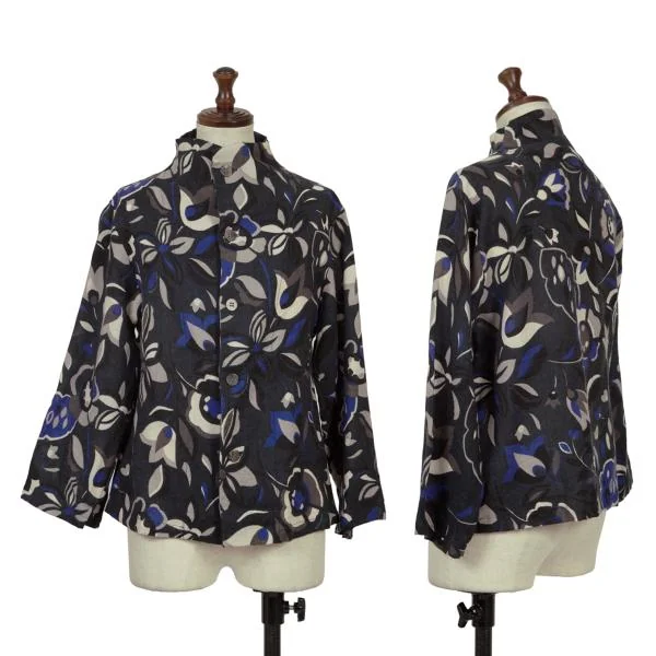 Plantation Floral Printed Blouse Navy M K-153815_001