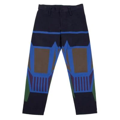 ISSEY MIYAKE me Stretch Cotton Panel Printed Pants