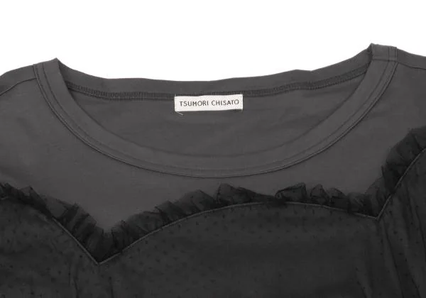 TSUMORI CHISATO Front Pin Dot Tulle Layered T shirt  K-153862_004