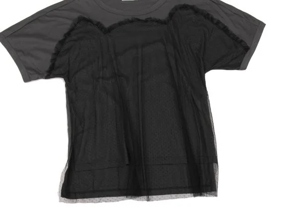TSUMORI CHISATO Front Pin Dot Tulle Layered T shirt  K-153862_007