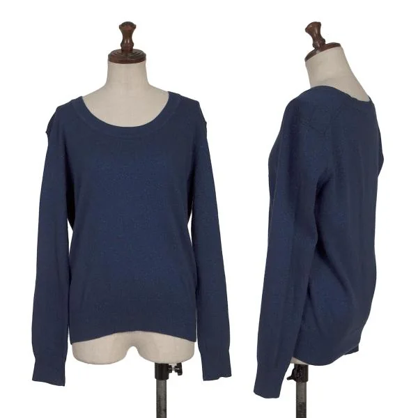 TSUMORI CHISATO Crewneck Glitter Knit Sweater Navy 2 K-153864_001