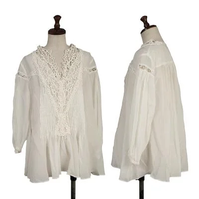 TSUMORI CHISATO Cotton Silk Lace Switching Top