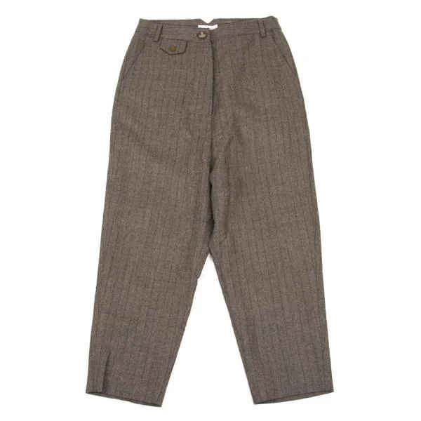 Vivienne Westwood Red Label Wool Stripe Dropped Crotch Pants Mocha M K-153904_001
