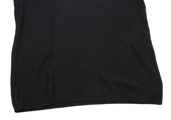 ジョルジオ アルマーニGIORGIO ARMANI レーヨンコットンフラットカラーニットTシャツ 紺46 K-153922_005