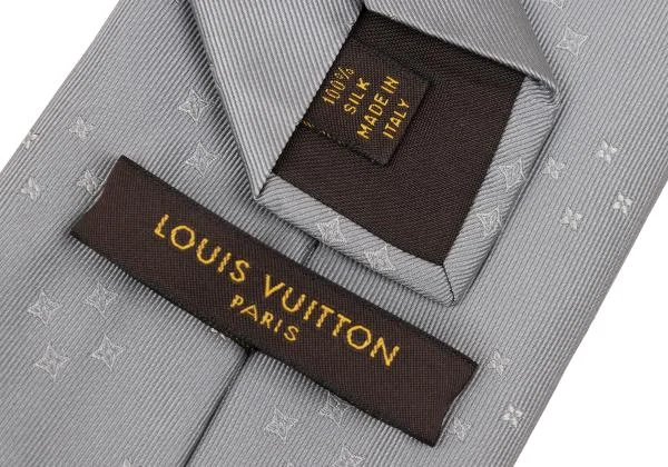 ルイヴィトンLouis Vuitton モノグラムスタージャガードネクタイ グレー K-153929_010