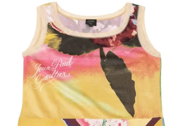 Jean Paul GAULTIER FEMME Mesh Trim Printed Sleeveless Tunic K-153932_003