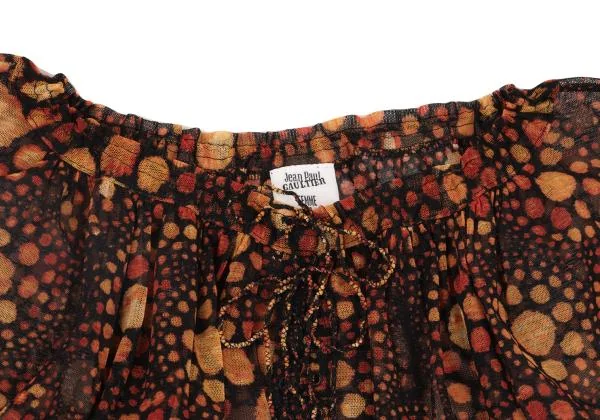 Jean Paul GAULTIER FEMME Multi Dot Lace Up Mesh Top K-153933_004