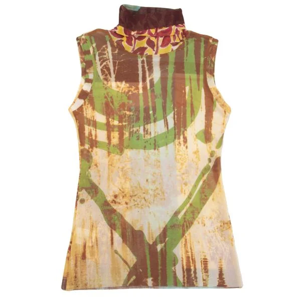Jean Paul GAULTIER FEMME Graphic Mesh Turtleneck Sleeveless K-153934_002