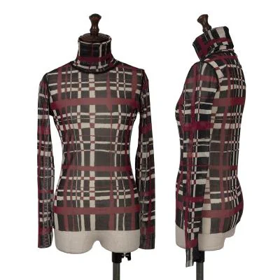 Jean Paul GAULTIER FEMME Hand-drawn Check Printed Mesh top