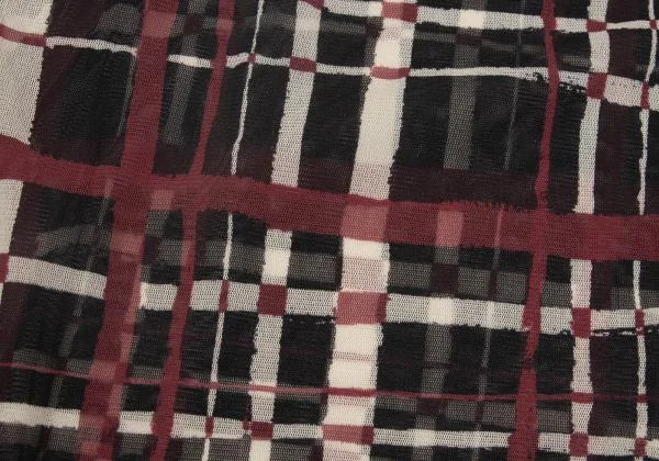 Jean Paul GAULTIER FEMME Hand-drawn Check Printed Mesh top K-153937_012