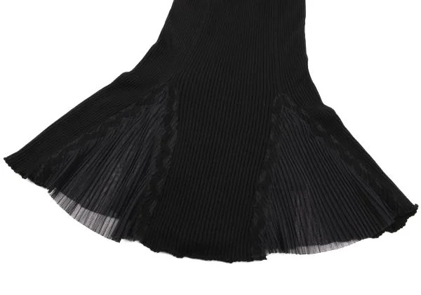 Jean Paul GAULTIER FEMME Mesh Switching Rib Knit Skirt K-153941_006